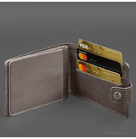 Кожаная обложка-портмоне для удостоверения УБД (темно-бежевая)