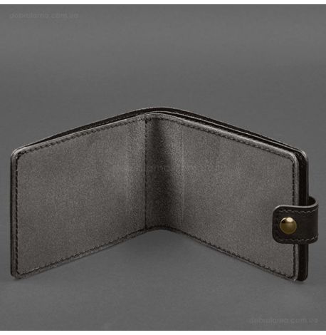 Кожаная обложка-портмоне для удостоверения УБД (темно-коричневая)