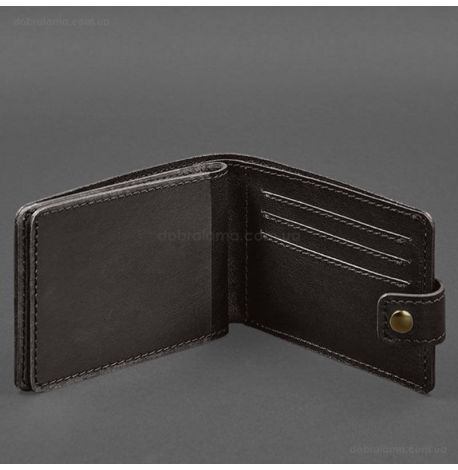 Кожаная обложка-портмоне для удостоверения УБД (темно-коричневая)