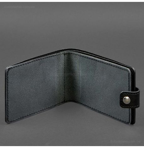 Кожаная обложка-портмоне для удостоверения УБД (черная)