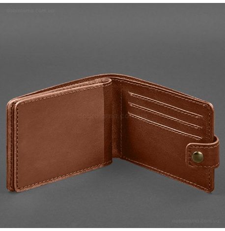 Кожаная обложка-портмоне для удостоверения УБД (светло-коричневая)