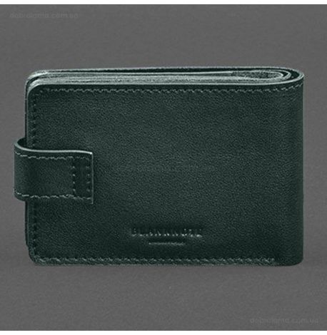 Шкіряна обкладинка-портмоне для посвідчення УБД (зелена)