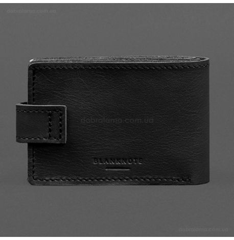 Кожаная обложка-портмоне для картонного удостоверения УБД (черная)