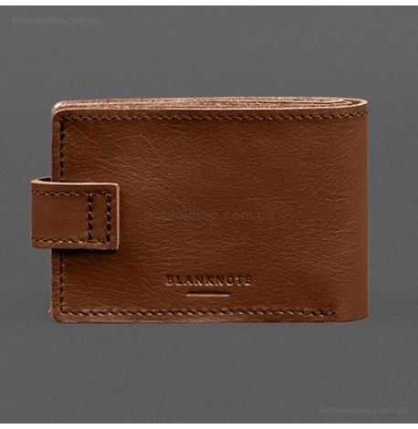 Кожаная обложка-портмоне для картонного удостоверения УБД (светло-коричневая)