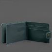 Кожаная обложка-портмоне для картонного удостоверения УБД (зеленая)