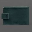 Кожаная обложка-портмоне для картонного удостоверения УБД (зеленая)