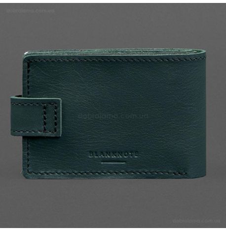 Кожаная обложка-портмоне для картонного удостоверения УБД (зеленая)