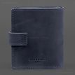 Шкіряна обкладинка-портмоне для посвідчення офіцера ДПСУ 11.2 (темно-синя) шкіра Crazy Horse