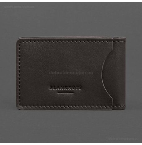 Шкіряна обкладинка з кишенею для посвідчення ДСНС (темно-коричнева)