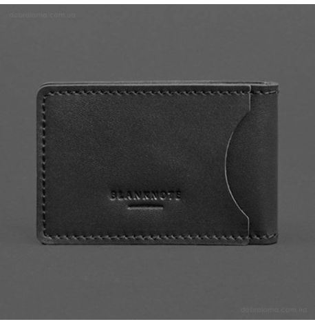 Кожаная обложка с карманом для удостоверения ГСЧС (черная)