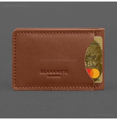 Шкіряна обкладинка з кишенею для посвідчення ДСНС (світло-коричнева)