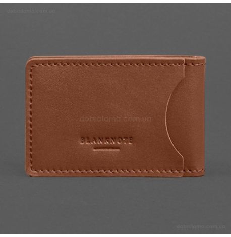 Шкіряна обкладинка з кишенею для посвідчення ДСНС (світло-коричнева)