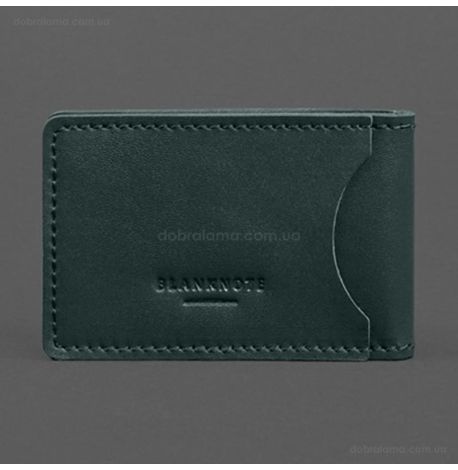 Кожаная обложка с карманом для удостоверения ГСЧС (зеленая)
