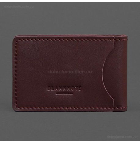 Кожаная обложка с карманом для удостоверения ГСЧС (бордовая)