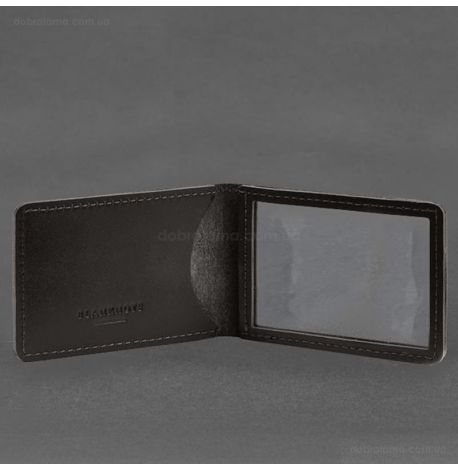 Шкіряна обкладинка посвідчення державної митної служби (темно-коричнева)