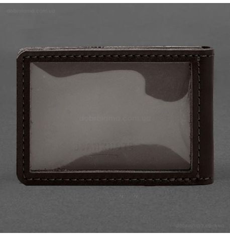 Шкіряна обкладинка посвідчення державної митної служби (темно-коричнева)