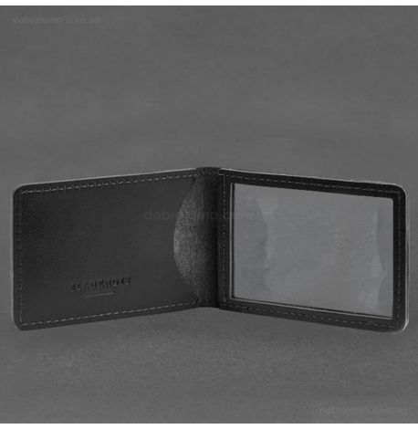 Кожаная обложка для удостоверения государственной таможенной службы (черная)