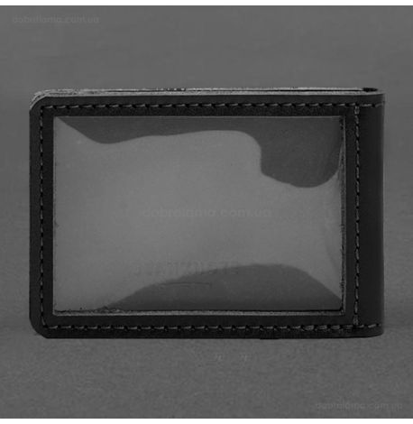 Кожаная обложка для удостоверения государственной таможенной службы (черная)