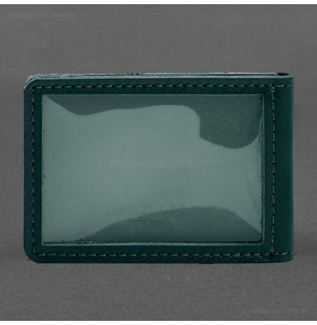 Кожаная обложка для удостоверения государственной таможенной службы (зеленая)
