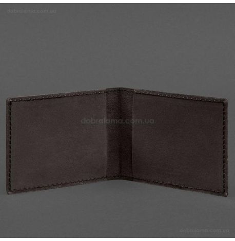 Кожаная обложка для удостоверения Национальной гвардии Украины (темно-коричневая)