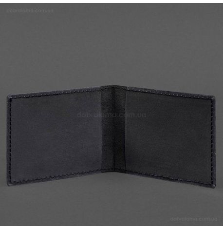 Шкіряна обкладинка для посвідчення Національної гвардії України (чорна)