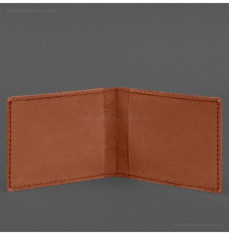 Кожаная обложка для удостоверения Национальной гвардии Украины (светло-коричневая)