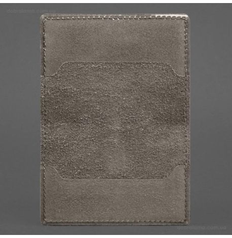Шкіряна обкладинка для пенсійного посвідчення (темно-бежева)