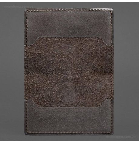 Кожаная обложка для пенсионного удостоверения (темно-коричневая)
