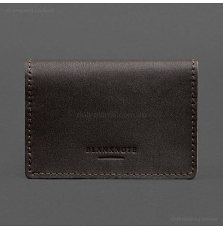 Кожаная обложка для пенсионного удостоверения (темно-коричневая)