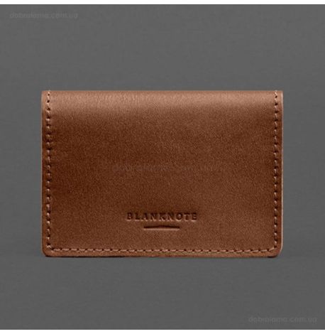 Шкіряна обкладинка для пенсійного посвідчення (світло-коричнева)