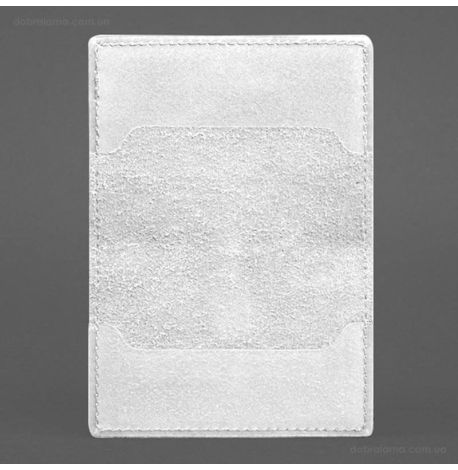 Шкіряна обкладинка для пенсійного посвідчення (біла)