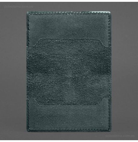 Шкіряна обкладинка для пенсійного посвідчення (зелена)