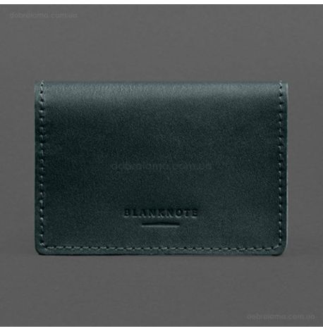 Шкіряна обкладинка для пенсійного посвідчення (зелена)