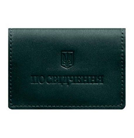 Шкіряна обкладинка для пенсійного посвідчення (зелена)