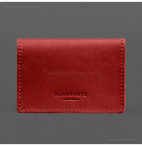 Шкіряна обкладинка для пенсійного посвідчення (червона)