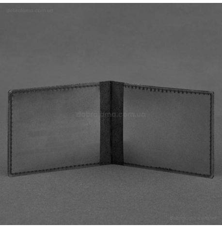 Кожаная обложка для удостоверения инвалида российско-украинской войны (черная) кожа Crazy Horse