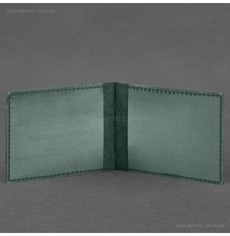 Шкіряна обкладинка для посвідчення інваліда російсько-української війни (зелена) шкіра Crazy Horse