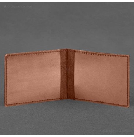 Шкіряна обкладинка для посвідчення інваліда російсько-української війни (світло-коричнева) шкіра Crazy Horse