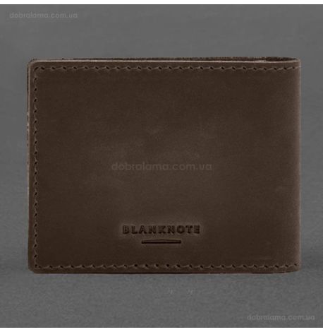 Шкіряна обкладинка для посвідчення інваліда російсько-української війни (темно-коричнева) шкіра Crazy Horse