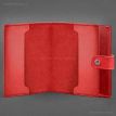 Кожаная обложка-портмоне для удостоверения офицера 11.0 (красная)