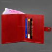 Кожаная обложка-портмоне для удостоверения офицера 11.0 (красная)