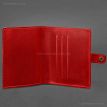 Кожаная обложка-портмоне для удостоверения офицера 11.0 (красная)