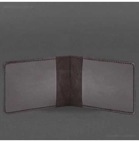 Кожаная обложка для удостоверения УБД 2.2 (темно-коричневая) 8,5х11,5, кожа Krast