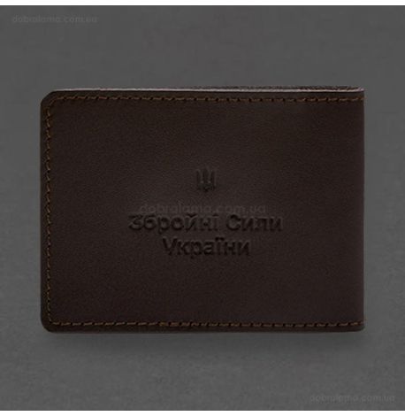 Кожаная обложка для удостоверения УБД 2.2 (темно-коричневая) 8,5х11,5, кожа Krast