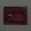 Шкіряна обкладинка для посвідчення УБД з кишенею для жетону (бордова), 8,5х11,5