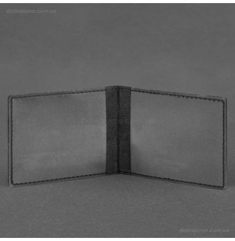 Шкіряна обкладинка для посвідчення ветерана військової служби (чорна)