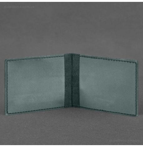 Кожаная обложка для удостоверения ветерана военной службы (зеленая)
