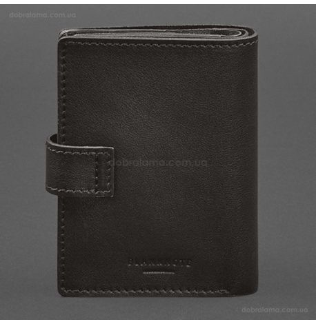 Шкіряна обкладинка-портмоне для військового квитка офіцера запасу 21.0 (темно-коричнева)