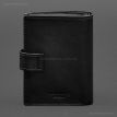 Шкіряна обкладинка-портмоне для військового квитка офіцера запасу 21.0 (чорна)
