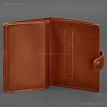 Шкіряна обкладинка-портмоне для військового квитка офіцера запасу 21.0 (світло-коричнева)